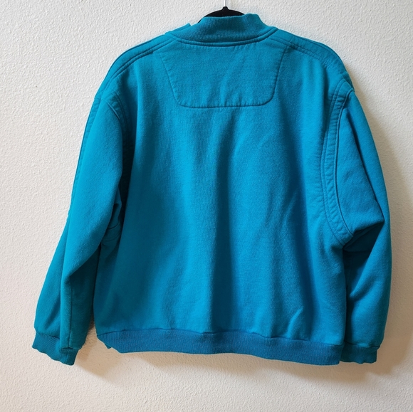 Vintage, 90s, Nike Full Zip Sweatshirt Jacket in Teal - Picture 2 of 10